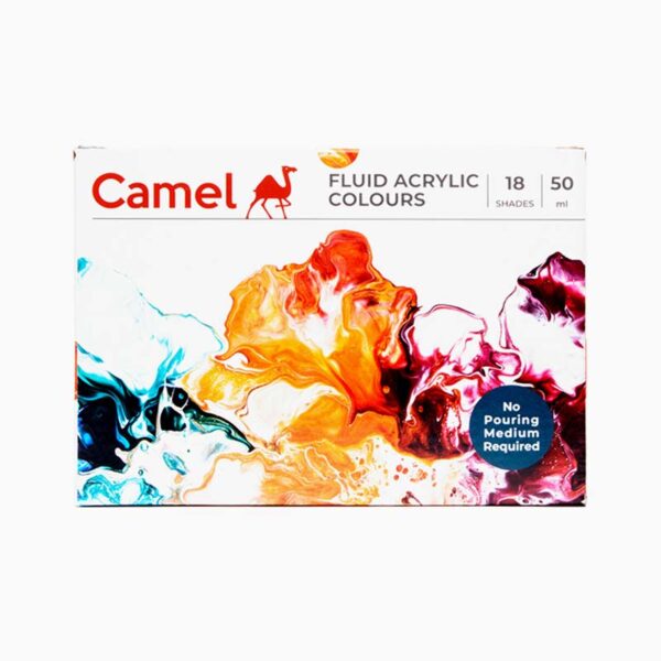 Camel Fluid Acrylic Colour Set of 18x50ml