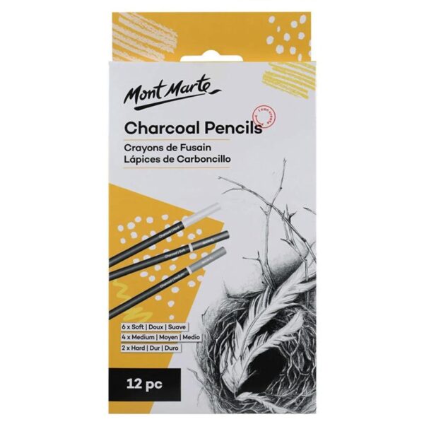 Mont Marte Charcoal Pencil Set of 12