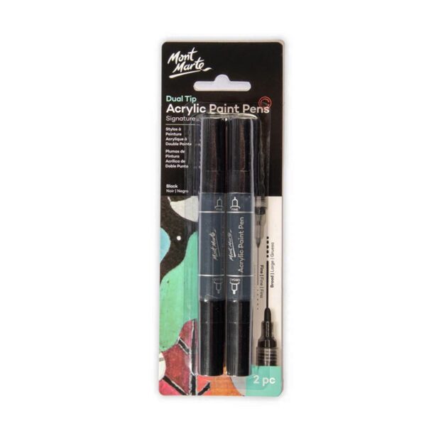 Mont Marte Dual Tip Acrylic Paint Marker - Black