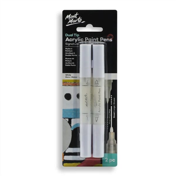 Mont Marte Dual Tip Acrylic Paint Marker - White