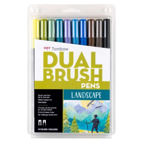 Tombow Dual Brush Pen Landscape Set of 10