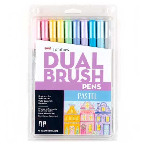 Tombow Dual Brush Pen Pastel Set of 10