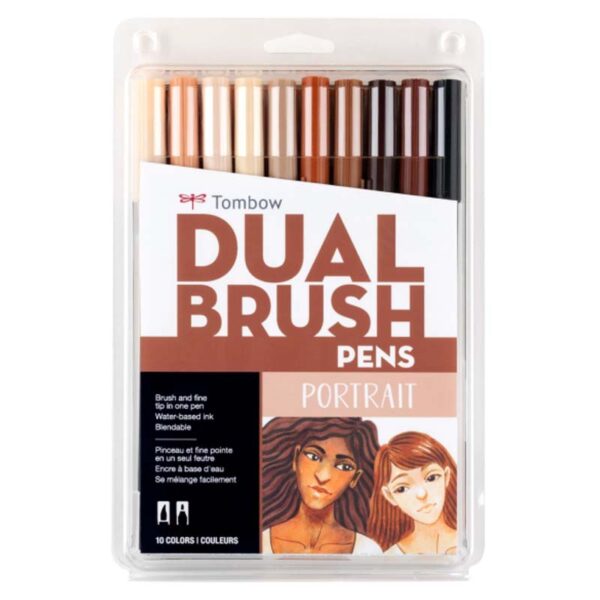 Tombow Dual Brush Pen Portrait Set of 10