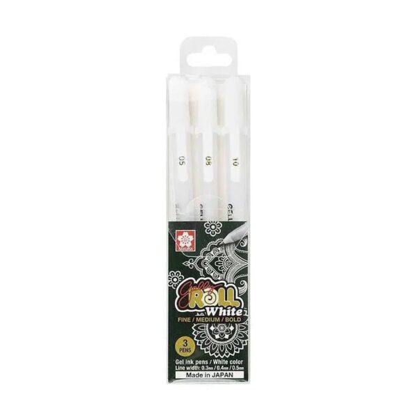Sakura Gelly Roll Pen White Set of 3