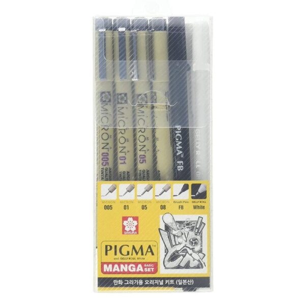 Sakura Pigma Manga Basic Pen Set of 6