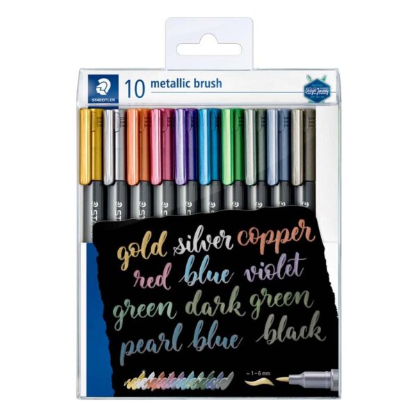 Staedtler Metallic Brush Marker Set of 10