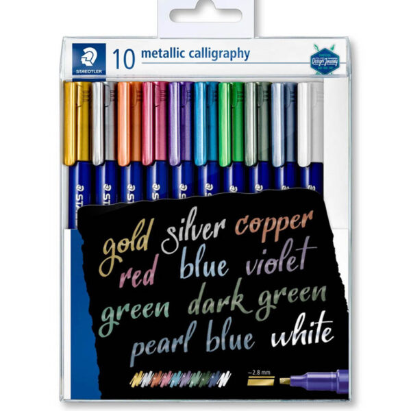 Staedtler Metallic Calligraphy Marker 10pc