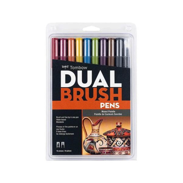 Tombow Dual Brush Pen Muted Set of 10