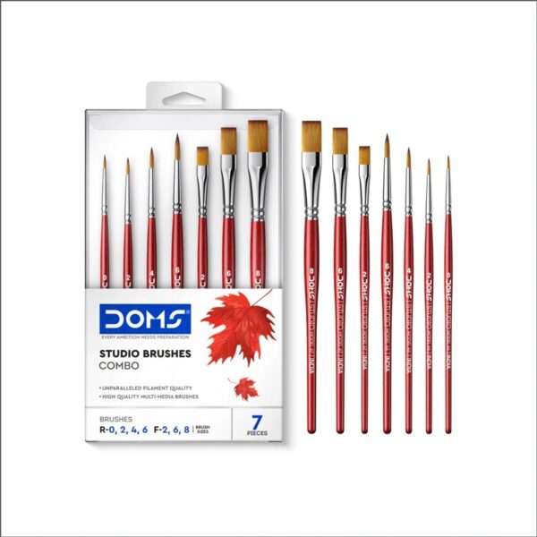 Doms Studio Artist Paint Brush Combo Set of 7