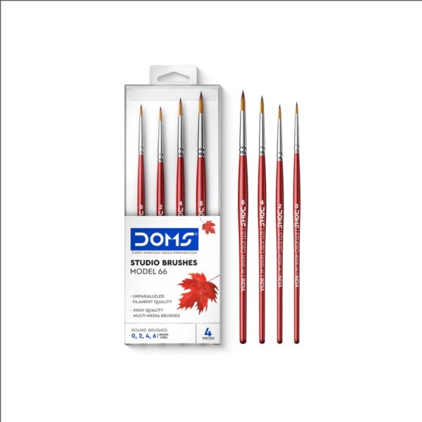 Doms Studio Artist Paint Brush Round Set of 4