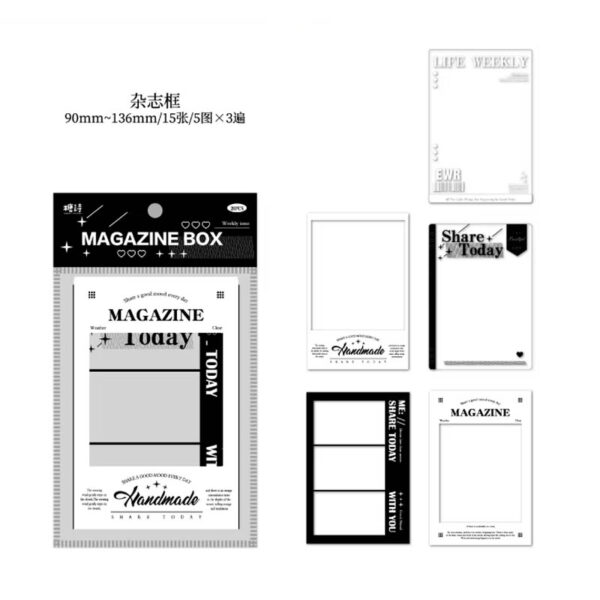 Candy Poetry Frame Museum Series PET Sticker Magazine Box TS06F047