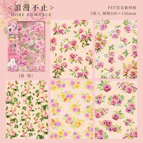 Etori Life Flower Poetry Series Bronzing Sticker More Romance EXA2311014