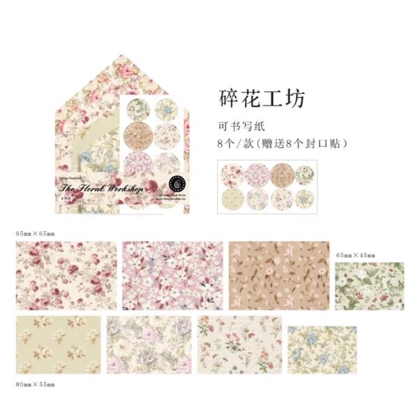 Journal Retro Mini Envelope Set The Floral Workshop MMK10G008