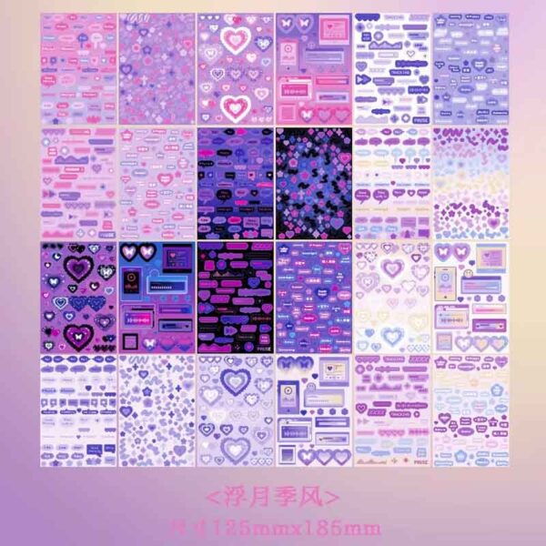 Kawaii-Q Glittery Star Sticker Book Floating Moon Monsoon KQ-1622