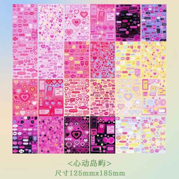 Kawaii-Q Glittery Star Sticker Book Heartbeat Island KQ-1623