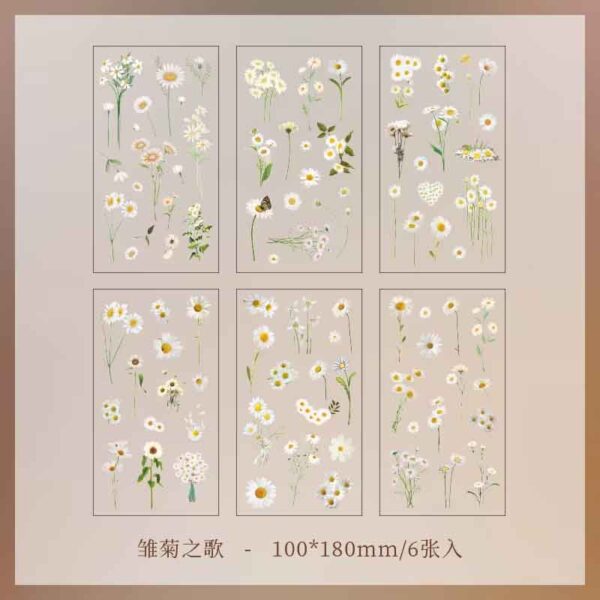 Natural Garden Series Sticker Daisy Song ZRCS-8-01