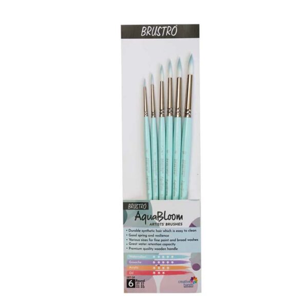 Brustro Aqua Bloom Artist Brush Set of 6