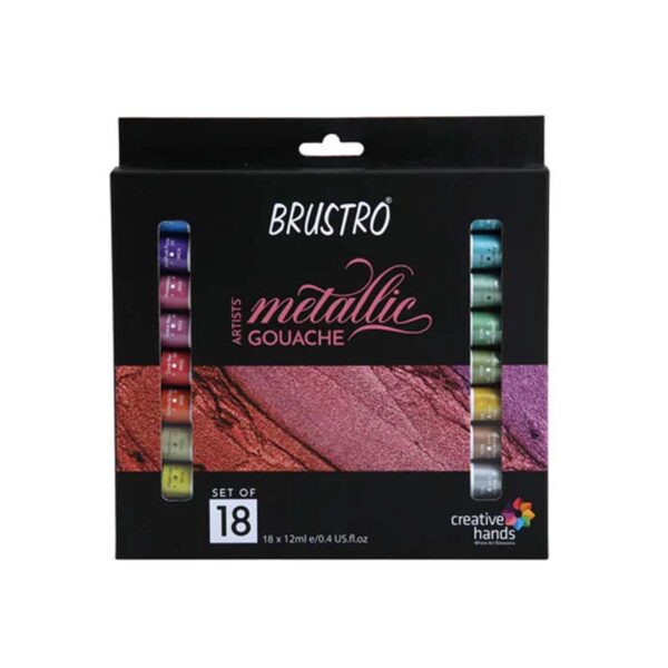 Brustro Artist Metallic Gouache Set of 18x12ml