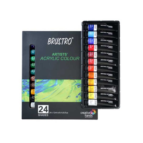 Brustro Artists Acrylic Colour Set of 24x12ml