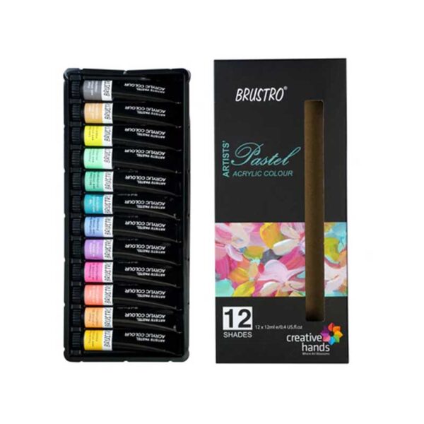 Brustro Artists Pastel Acrylic Colour Set of 12x12ml