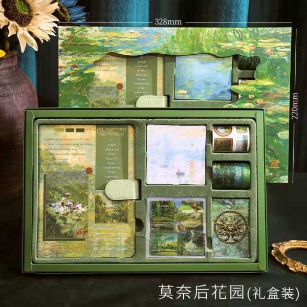 Kawaii-Q Oil Painting Art Series Monet's Garden Journal Kit KG-22531-1MG