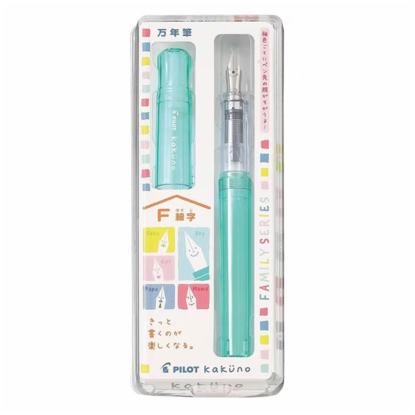 Pilot Kakuno Fountain Pen Transparent Green Fine