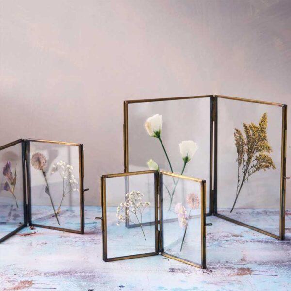 Vintage Floating Glass Frame Double Door