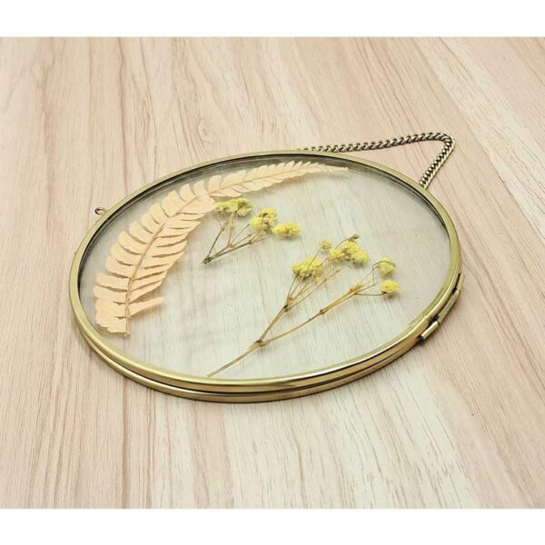 Vintage Floating Glass Frame Round 6in