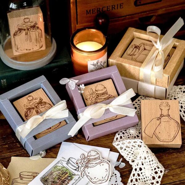 Mo Card Bottle Light and Shadow Series Wooden Stamp MMK09G-3