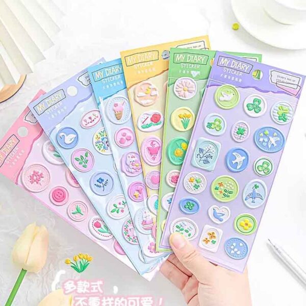 Pastel Wax Seal Design Sticker YT-AV