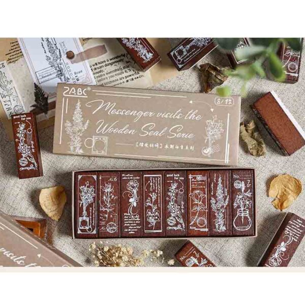 ZABC Messenger Visits the Flower Wooden Stamp HHZF-2-02