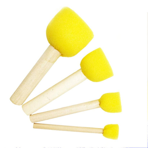 Dabber Sponge Brush with Handle Set of 4