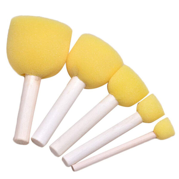 Dabber Sponge Brush with Handle Set of 5