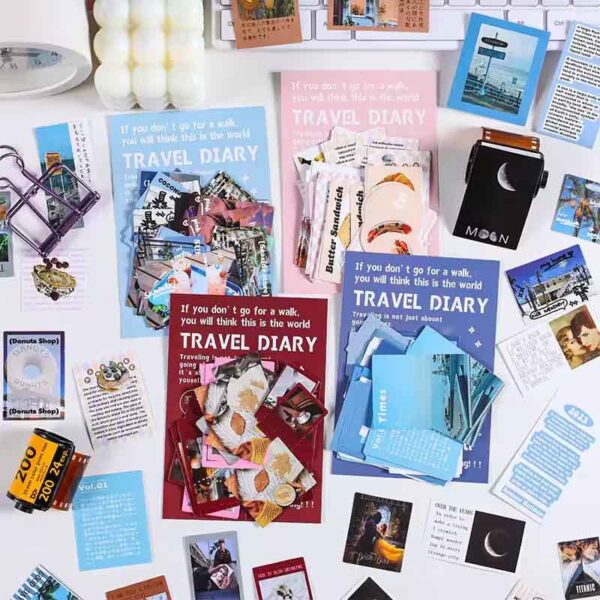Journal Vintage Travel Diary Cutout Sticker LXRJ-8