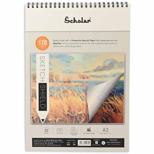 Scholar Shield Sketch Book A3 170gsm