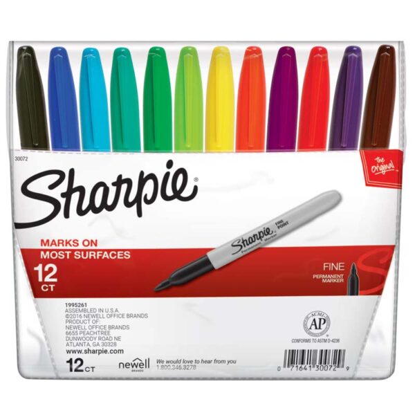 Sharpie Fine Marker Assorted Set of 12 (30072)