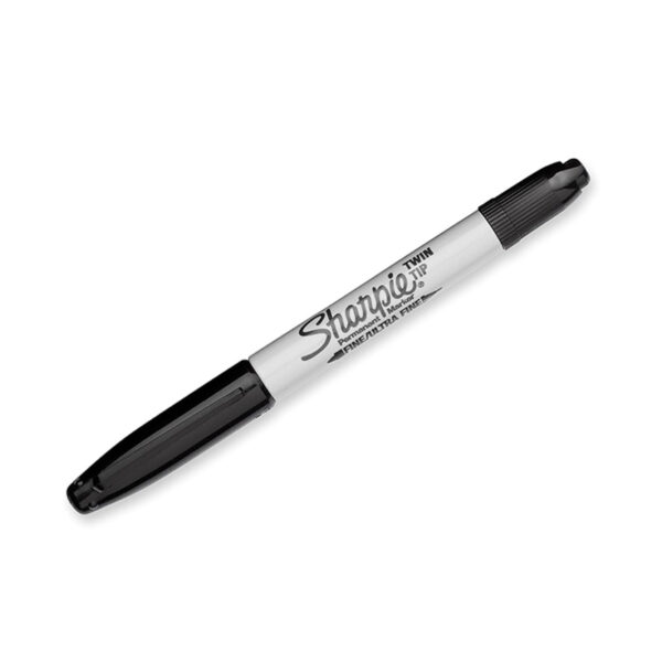 Sharpie Twin Tip Fine & Ultrafine Black Marker