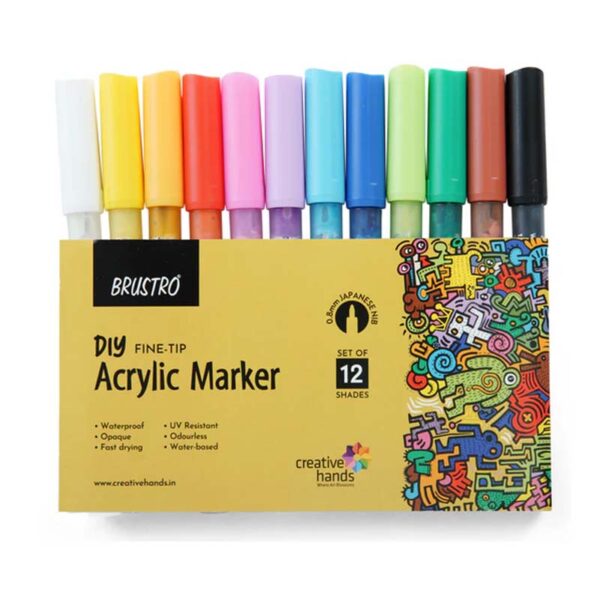 Brustro Acrylic Marker 0.8mm Set of 12