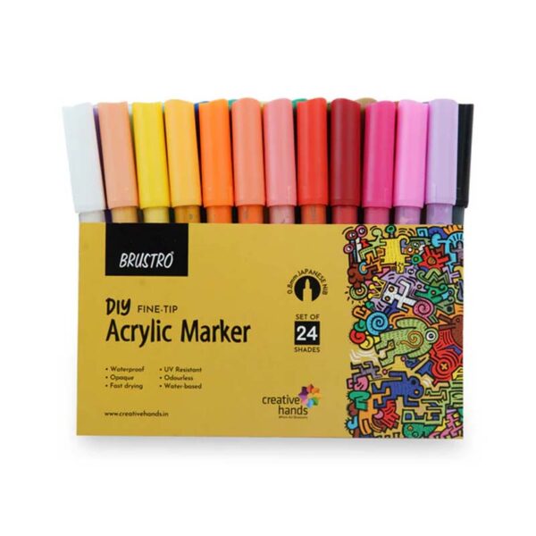 Brustro Acrylic Marker 0.8mm Set of 24