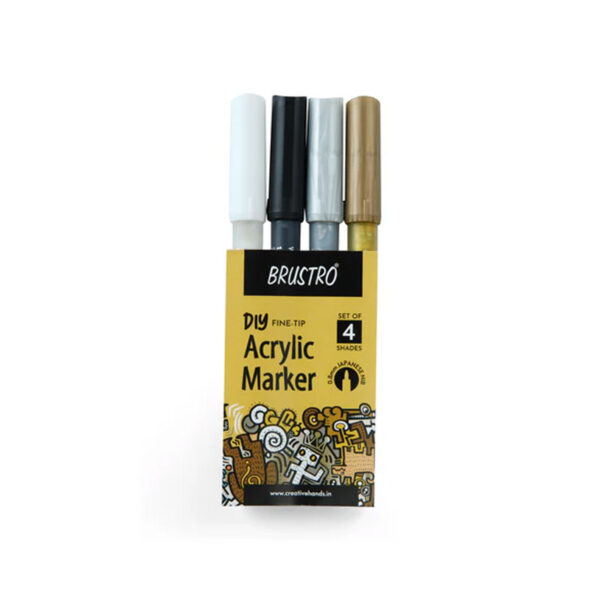 Brustro Acrylic Marker 0.8mm Set of 4-1