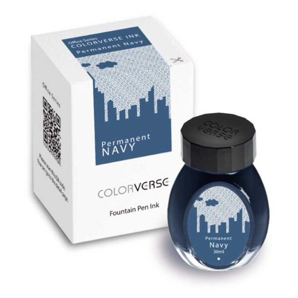 Colorverse Office Series Waterproof Fountain Pen Ink 30ml Permanent Navy