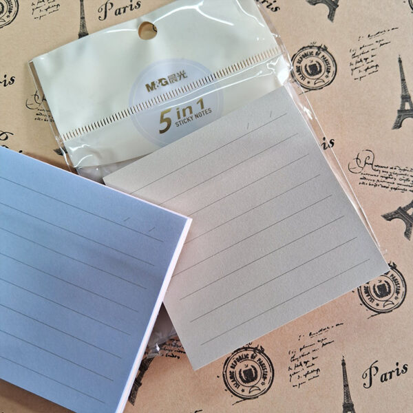 M&G 5in1 Pastel Multi Color Ruled Sticky Notes (YS-506)