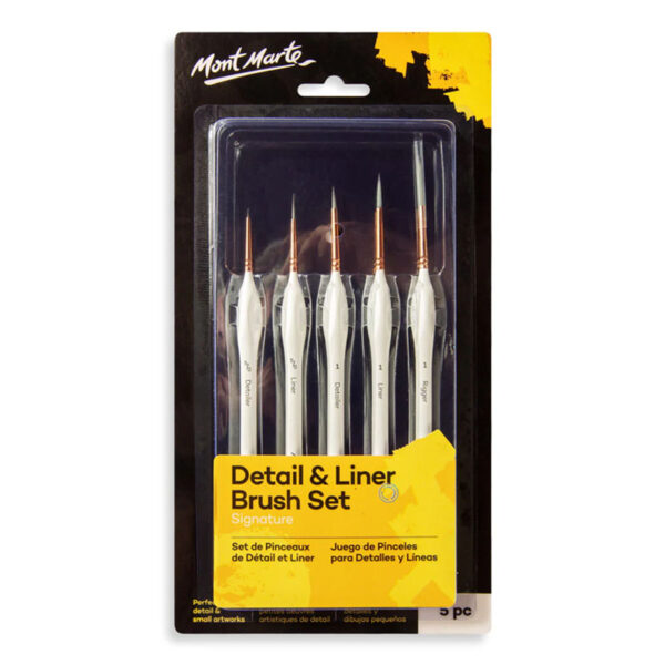 Mont Marte Detail and Liner Brush Set of 5