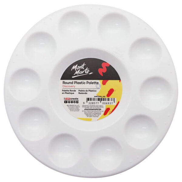 Mont Marte Round Plastic Palette 10 Wells