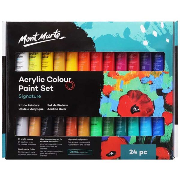 Mont Marte Signature Acrylic Paint Set of 24 x 36ml