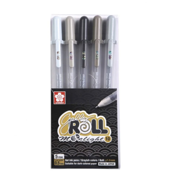 Sakura Moonlight Gelly Roll Pen Gray Set of 5