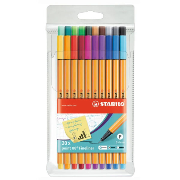 Stabilo Point 88 Fineliner Pen Set of 20