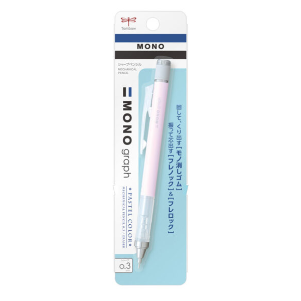 Tombow Mono Graph Pastel Mechanical Pencil 0.3mm Sakura Pink DPA-137E