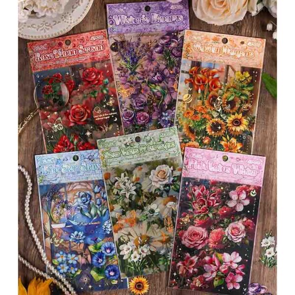 ZABC Flower Language Heart Series Sticker HYXF-6
