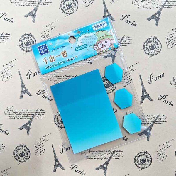 Colour Translucent Sticky Notes Turquoise JW-8750